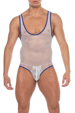 American Jock White Tryst Backless Mesh Singlet thumbnail 1