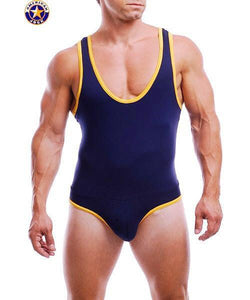 American Jock Yellow Navy Endurance Jock Singlet thumbnail 2