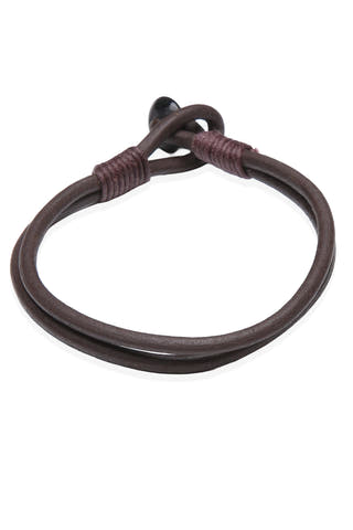 Amigaz Brown Leather Cord Wrap Bracelet