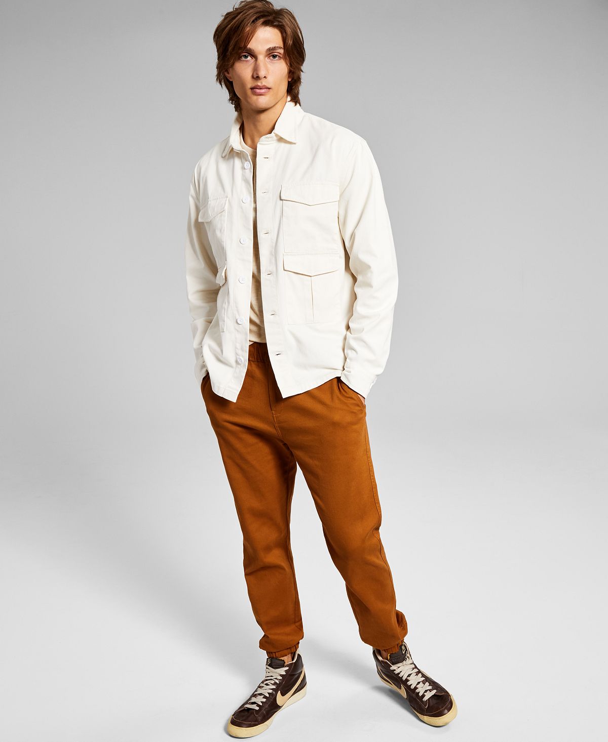And Now This Cotton Twill Four-pocket Shirt Off White