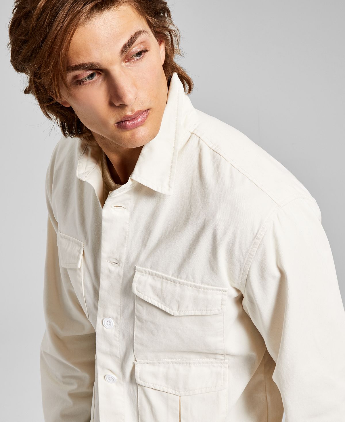 And Now This Cotton Twill Four-pocket Shirt Off White