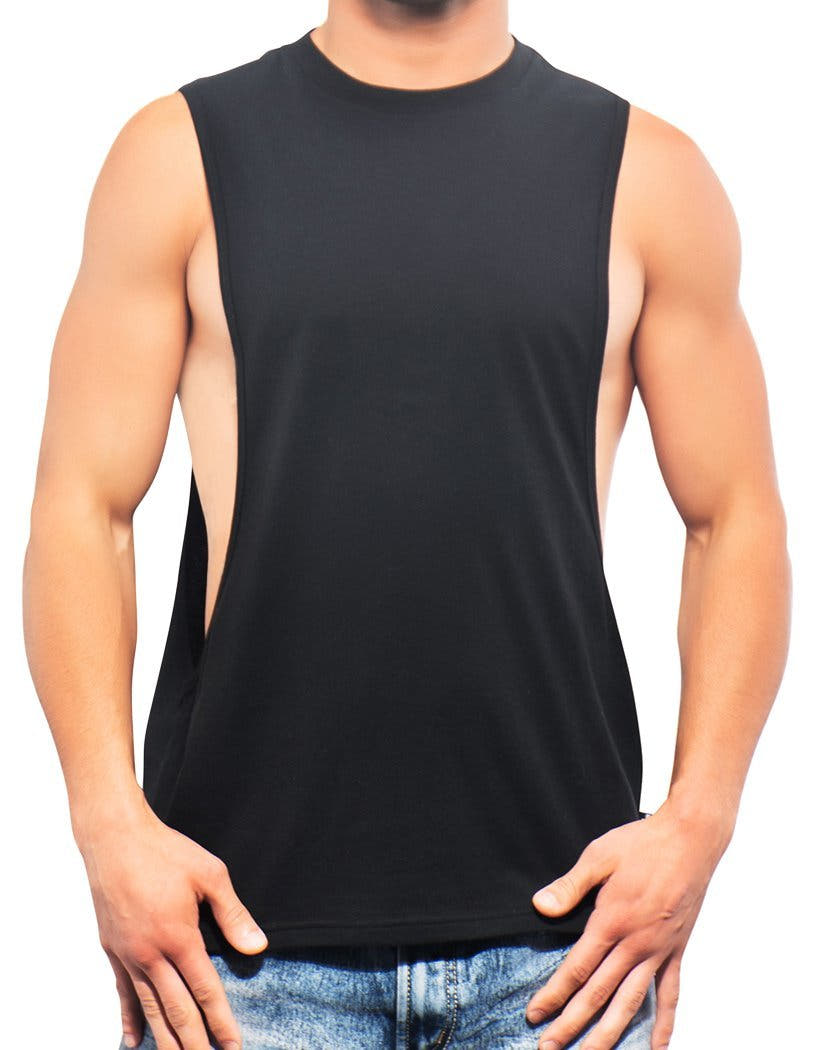 Andrew Christian Black Happy Tagless Gym Tank