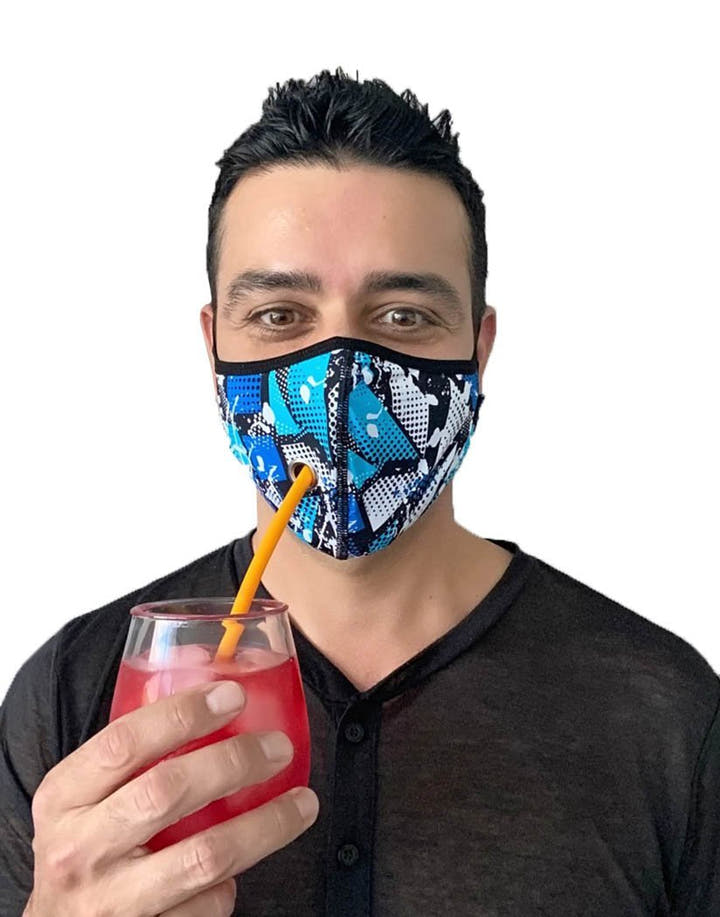 Andrew Christian Blue Happy Hour Shockwave Face Mask | CheapUndies