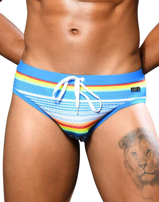 Andrew Christian Blue Retro Mesh Swim Bikini