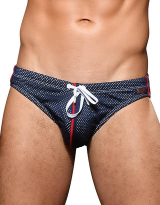 Andrew Christian Navy Mesh Sports Swim Bikini