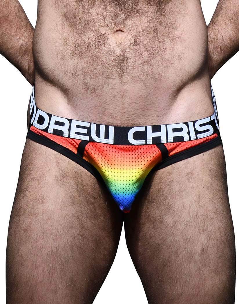 Andrew Christian Rainbow Pride Mesh Brief Jock W/ Almost Naked