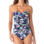 Anne Cole Holiday Paisley Twist-front Strapless One-piece Swimsuit Holiday Paisley Navy