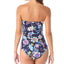 Anne Cole Holiday Paisley Twist-front Strapless One-piece Swimsuit Holiday Paisley Navy