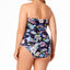Anne Cole Plus Holiday Paisley Printed Shirred One-piece Swimsuit Holiday Paisley Navy