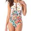 Anne Cole Sunset Floral High Neck One-piece Swimsuit Sunset Floral