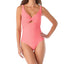 Anne Cole Textured Twist-front One-piece Swimsuit Melon