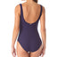 Anne Cole Textured Twist-front One-piece Swimsuit Navy