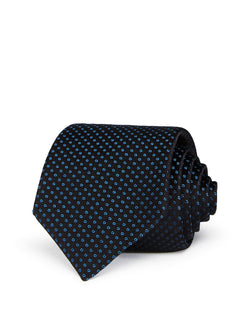Armani Emporio Dot Pattern Classic Tie Black/Blue thumbnail 1