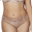 Ashley Graham PLUS Cappucino Microfiber and Lace HighCut Brief