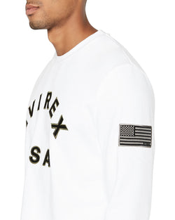 Avirex Patchwork Embroidered-logo Sweatshirt White thumbnail 3
