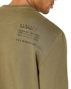Avirex Tiger Logo Sweatshirt Military Olive thumbnail 3