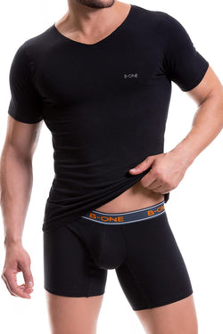 B-One by JOR Black Fresh V-Neck Tee thumbnail 2