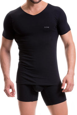 B-One by JOR Black Fresh V-Neck Tee thumbnail 1