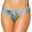 BECCA by Rebecca Virtue Serene Metallic Shirred Side Bikini Bottom in Mojito