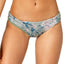 BECCA by Rebecca Virtue Serene Metallic Shirred Side Bikini Bottom in Mojito