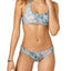 BECCA by Rebecca Virtue Serene Metallic Shirred Side Bikini Bottom in Mojito