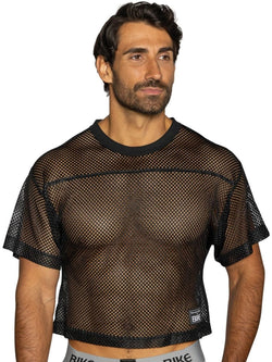 BIKE Athletic Men's activewear BAM134 Short Sleeve Practice Jersey in Bold Color Black thumbnail 2