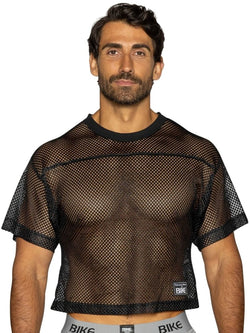 BIKE Athletic Men's activewear BAM134 Short Sleeve Practice Jersey in Bold Color Black thumbnail 4