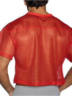 BIKE Athletic Men's activewear BAM134 Short Sleeve Practice Jersey in Color Bright Red thumbnail 3