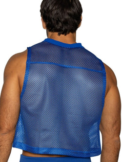 BIKE Athletic Men's activewear BAM135 Sleeveless Practice Jersey in Vibrant Royal Blue Color Royal thumbnail 3