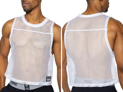 BIKE Athletic Men's activewear BAM135 Sleeveless Practice Jersey - Performance Color White thumbnail 1