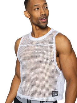 BIKE Athletic Men's activewear BAM135 Sleeveless Practice Jersey - Performance Color White thumbnail 4