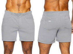 BIKE Athletic Men's activewear BAM207 Coaches Short 5 inch Inseam Color Color Gray thumbnail 1