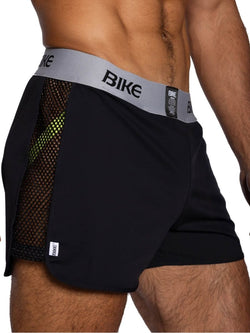 BIKE Athletic Men's activewear BAM225 Peek-a-boo Jock Short Color Black thumbnail 4
