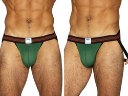 BIKE Athletic BAS305 Men's Underwear Performance Mesh Jockstrap Color Green thumbnail 1