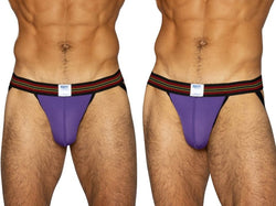 BIKE Athletic BAS305 Men's Underwear Performance Mesh Jockstrap Color Purple thumbnail 1