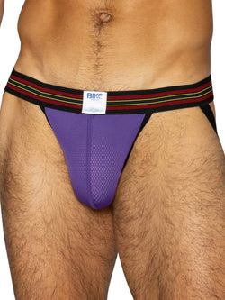 BIKE Athletic BAS305 Men's Underwear Performance Mesh Jockstrap Color Purple thumbnail 3