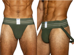 BIKE Athletic BAS306 Men's Underwear Original Number 10 Jockstrap Color Olive thumbnail 1
