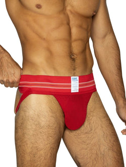 BIKE Athletic Men's Underwear BAS306 Original Number 10 Jockstrap - Vibrant Color Red thumbnail 3