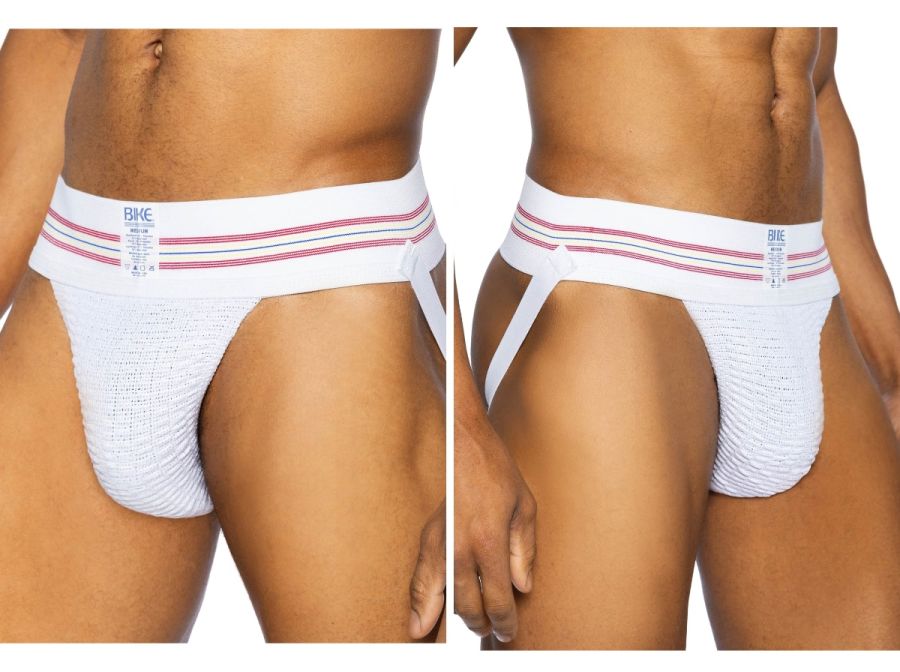BIKE Athletic Men's Underwear BAS306 Original Number 10 Jockstrap Color White