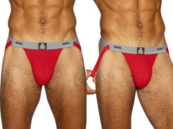 BIKE Athletic BAS308 Men's Underwear Swimmer Athletic Jockstrap Color Red thumbnail 1
