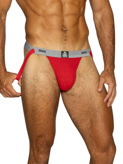 BIKE Athletic BAS308 Men's Underwear Swimmer Athletic Jockstrap Color Red thumbnail 3