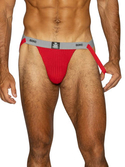 BIKE Athletic BAS308 Men's Underwear Swimmer Athletic Jockstrap Color Red thumbnail 4