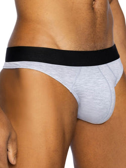 BIKE Athletic Men's Underwear BAS319 Active Thong in Color Light Gray thumbnail 3