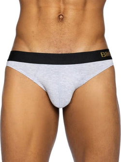 BIKE Athletic Men's Underwear BAS319 Active Thong in Color Light Gray thumbnail 4