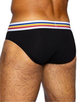 BIKE Athletic Men's Underwear BAS327 Stretch Cotton Brief Color Color Black thumbnail 3