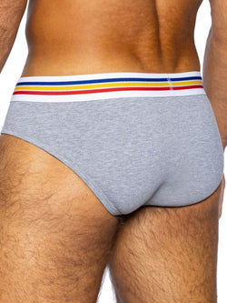 BIKE Athletic Men's Underwear BAS327 Stretch Cotton Brief Color Gray thumbnail 3