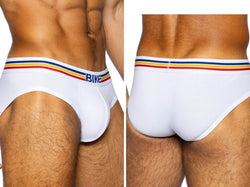 BIKE Athletic Men's Underwear BAS327 Stretch Cotton Brief Color White thumbnail 1