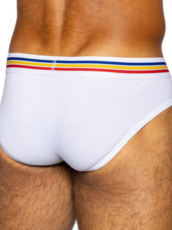 BIKE Athletic Men's Underwear BAS327 Stretch Cotton Brief Color White thumbnail 3