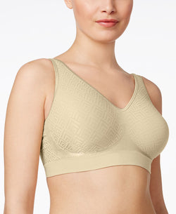 Bali Comfort Revolution Comfortflex Fit Seamless 2-ply Wireless Bra 3484 Light Beige Retro (Nude 4) thumbnail 1