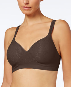 Bali Comfort Revolution Shaping Wireless Smoothing Bra 3463 Dark Roast Swirl thumbnail 1